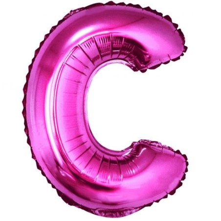 Balon foliowy różowy "Litera C", 14"- 35 cm /1szt