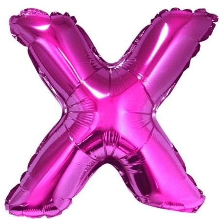 Balon foliowy różowy "Litera X", 14"- 35 cm /1szt