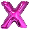 Balon foliowy różowy "Litera X", 14"- 35 cm /1szt