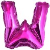 Balon foliowy różowy "Litera W", 14"- 35 cm /1szt