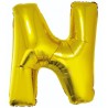 Balon foliowy złoty "Litera N", 35"- 89 cm /1szt