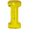 Balon foliowy złoty "Litera I", 35"- 89 cm /1szt