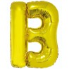 Balon foliowy złoty "Litera B", 35"- 89 cm /1szt