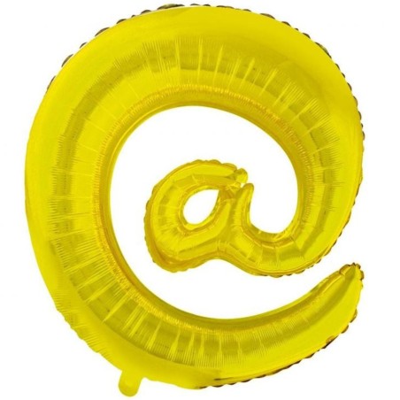 Balon foliowy złoty "Litera @", 35"- 89 cm /1szt