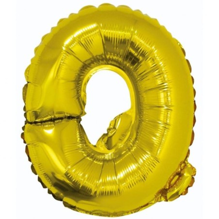 Balon foliowy złoty "Litera Q", 14"- 35 cm /1szt