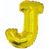 Balon foliowy złoty "Litera J", 14"- 35 cm /1szt