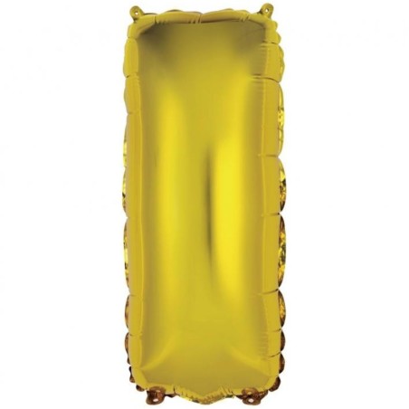 Balon foliowy złoty "Litera I", 14"- 35 cm /1szt