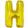 Balon foliowy złoty "Litera H", 14"- 35 cm /1szt