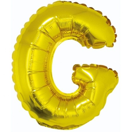 Balon foliowy złoty "Litera G", 14"- 35 cm /1szt