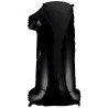 Balon foliowy czarna "cyfra 1", 36"- 92 cm /1szt