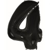 Balon foliowy czarna "cyfra 4", 36"- 92 cm /1szt