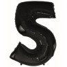 Balon foliowy czarna "cyfra 5", 36"- 92 cm /1szt