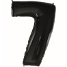 Balon foliowy czarna "cyfra 7", 36"- 92 cm /1szt