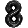 Balon foliowy czarna "cyfra 8", 36"- 92 cm /1szt