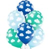 Lateksowe kolorowe Balony D11 Chmurki 1C5S, 6 szt. 12" - 30 cm.
