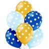 Lateksowe kolorowe Balony D11 Kropki - groszki, 6 szt. 12" - 30 cm.