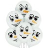 Lateksowe kolorowe Balony D11 Snowman Faces 2C2S, 6 szt. 12" - 30 cm.