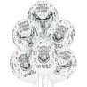 Lateksowe kolorowe Balony D11 Wild Birthday  z napisami 1C5S, 6 szt.