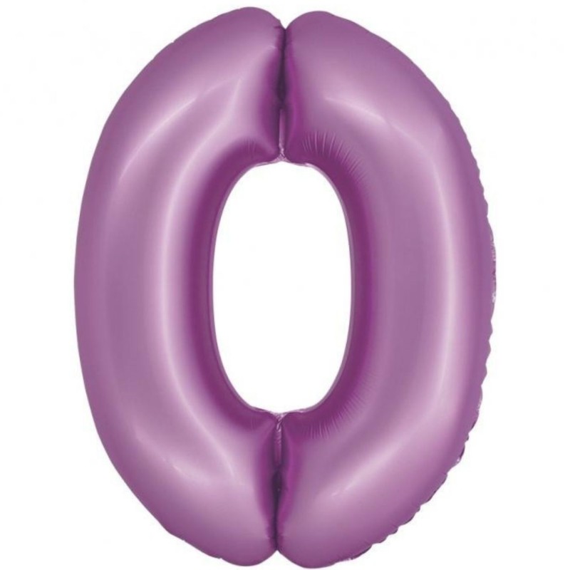 Balon foliowy fioletowa "cyfra 0", 30"- 76 cm /1szt