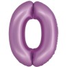 Balon foliowy fioletowa "cyfra 0", 30"- 76 cm /1szt