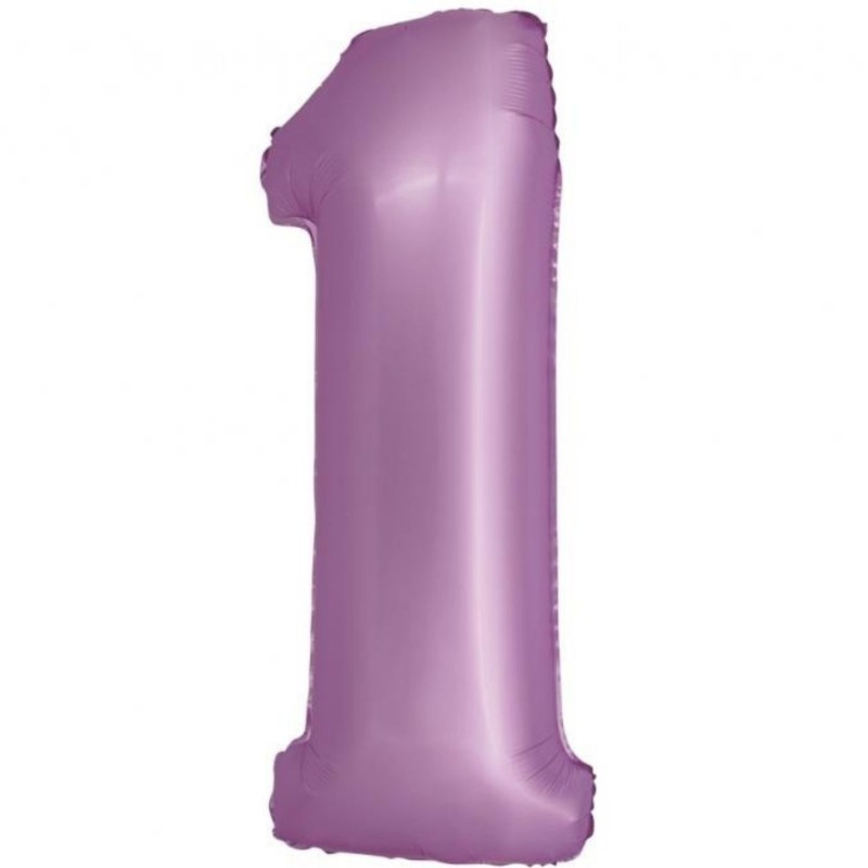Balon foliowy fioletowa "cyfra 1", 30"- 76 cm /1szt