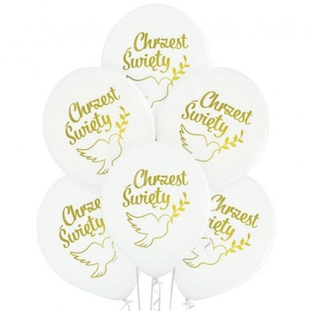Lateksowe Balony D11 Chrzest Święty 12" - 30 cm. 6 szt.
