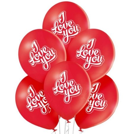 Lateksowe Balony D11 I Love You - Kocham Cię 12" - 30 cm. 6 szt.