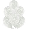 Lateksowe przezroczyste Balony D11 Serca 12" - 30 cm. 6 szt.