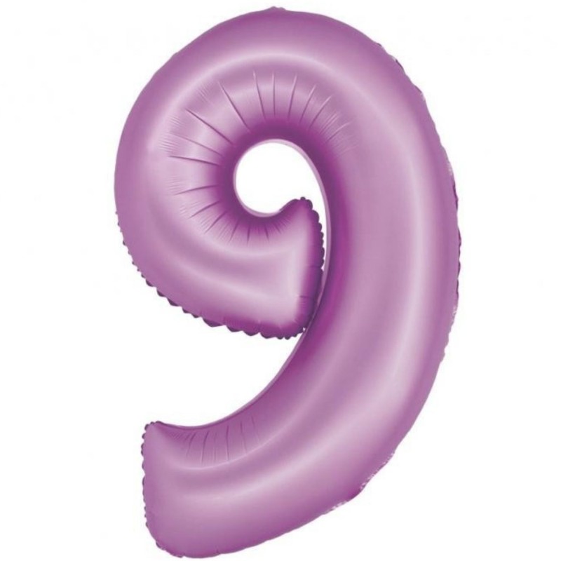 Balon foliowy fioletowa "cyfra 9", 30"- 76 cm /1szt