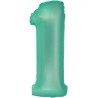 Balon foliowy zielona "cyfra 1", 30"- 76 cm /1szt