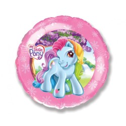 Foliowe Balony kolorowe z nadrukiem Pony. 18"- 46 cm / 1 szt.