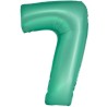 Balon foliowy zielona "cyfra 7", 30"- 76 cm /1szt