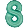 Balon foliowy zielona "cyfra 8", 30"- 76 cm /1szt