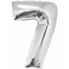 Balon foliowy srebrna "cyfra 7", 30"- 76 cm /1szt