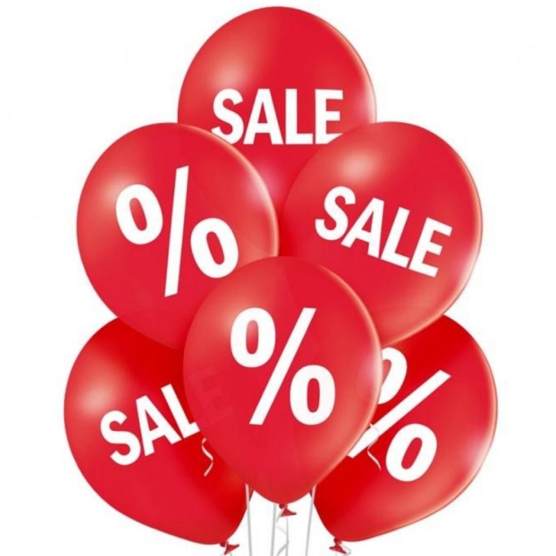 Lateksowe Balony D11 "Sale - Wyprzedaż"  30 cm., 6 szt.