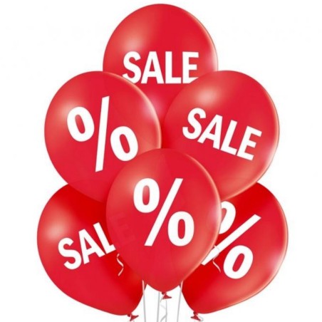 Lateksowe Balony D11 "Sale - Wyprzedaż"  30 cm., 6 szt.
