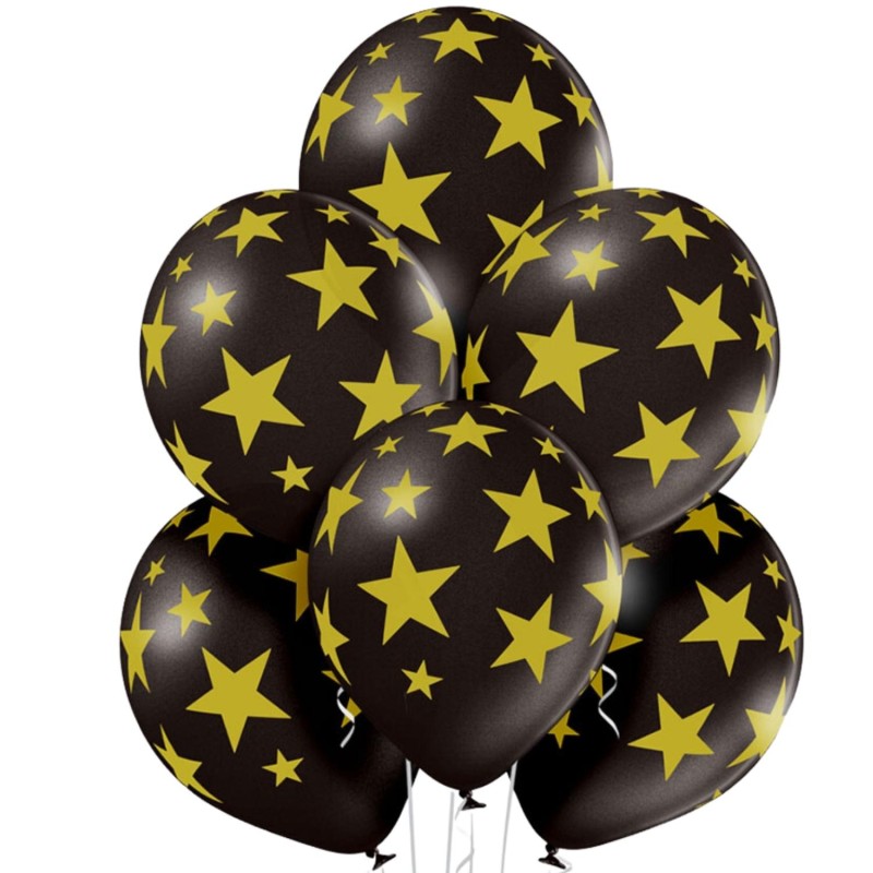 Lateksowe Balony D11 Stars 12" - 30 cm., 6 szt.