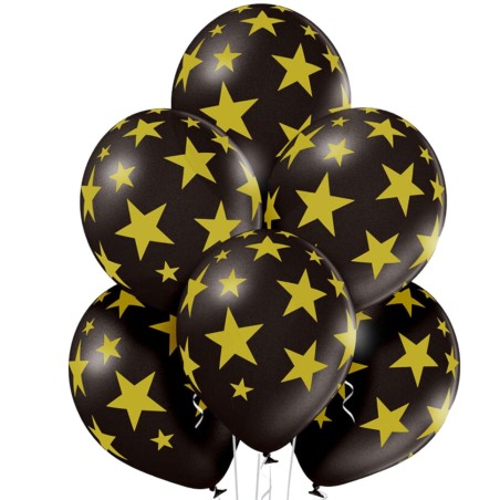 Lateksowe Balony D11 Stars 12" - 30 cm., 6 szt.