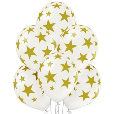 Lateksowe Balony D11 Stars 12" - 30 cm., 6 szt.