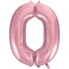 Balon foliowy różowa "cyfra 0", 36"- 92 cm /1szt