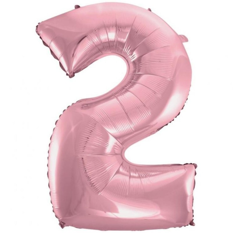 Balon foliowy różowa "cyfra 2, 36"- 92 cm /1szt
