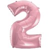 Balon foliowy różowa "cyfra 2, 36"- 92 cm /1szt