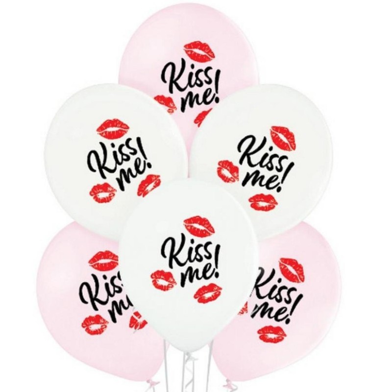 Lateksowe Balony D11 Kiss Me 12" - 30 cm., 6 szt.