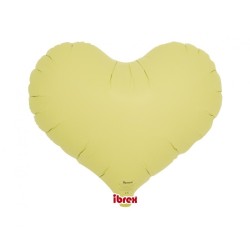 Balon foliowy żółty w kształcie "serca", 14"- 35 cm / 5 szt.