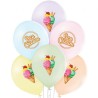 Lateksowe kolorowe Balony D11 Ice Cream - Lody, 6 szt. 12"- 30 cm.