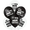 Lateksowe czarne i białe Balony D11 Best Husband Ever 6 szt. 12"- 30 cm.