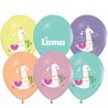 Lateksowe kolorowe Balony ze zwierzątkami - Lamy, 12" - 30 cm./ 5 szt.