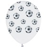 Lateksowe białe Balony Piłki Nożne, 12" - 30 cm./ 5 szt.