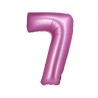 Balon foliowy różowa Cyfra 7, 30" - 76 cm / 1 szt