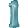 Balon foliowy niebieska Cyfra 1, 30" - 76 cm / 1 szt